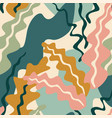 artistic seamless pattern with abstract leaves vector image