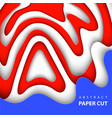 background with white red and blue colors paper vector image vector image