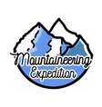 color vintage mountaineering emblem vector image vector image