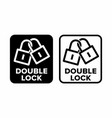 double lock information sign vector image