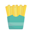 french fries in box fast food cartoon icon style vector image