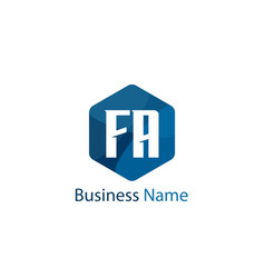 Initial letter fa logo template design Royalty Free Vector