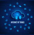 internet of things iot concept cloud and other vector image