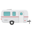 rv camping trailer travel mobile home caravan vector image vector image