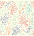seamless floral pattern hand draw doodles vector image