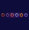 set of game avatar frames on dark background vector image vector image