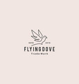 dove logo vintage hipster retro icon line outline vector image vector image