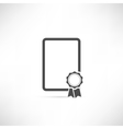 empty badge icon vector image vector image