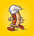fast food hot dog mascot vector image