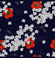 realistic isolated seamless floral pattern vector image