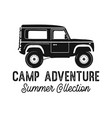 tee graphic with retro off road vehicle vector image vector image