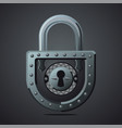 cartoon lock vintage icon fantasy vector image vector image