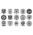 firefighters big set isolated emblems vector image vector image