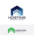 hosting logo design vector image vector image