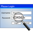 login password vector image