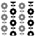 floral seamless pattern - black and white vector image vector image