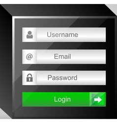 Login interface username and password Royalty Free Vector