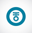 medal icon bold blue circle border vector image vector image
