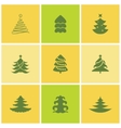 christmas trees vector image vector image