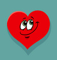 happy heart valentines cartoon vector image