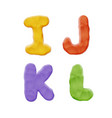 plasticine clay alphabet vector image