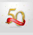 50 years happy anniversary banner celebration vector image