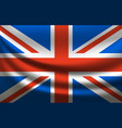 great britain waving flag united kingdom vector image