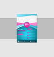 blue and pink gradient vertical flyer template des vector image vector image