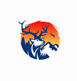 deer logo design vector image