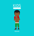 kids martial art boxing boy icon vector image vector image