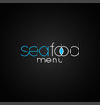 seafood fish logo design background vector image vector image