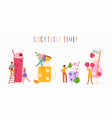 young adults teenagers and cocktails summer vector image