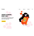 adopt friend dont buy pet adoption vector image vector image