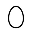 easter egg shape simple black line editable vector image vector image