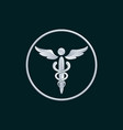 medicine symbol logo icon design vector image vector image