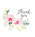 watercolor greeting card flowers vector image vector image