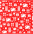 christmas pattern seamless gifts vector image vector image