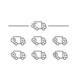 fast shipping delivery truck vector image