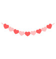 heart garland isolated on white background polka vector image vector image