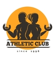 sport athletic club emblem vector image vector image
