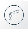 wine bottle icon line symbol premium quality vector image vector image