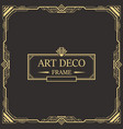 art deco border and frame template vector image