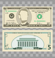 dollar banknotes us currency money bills vector image