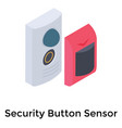security button sensor vector image vector image