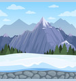 mountain seamless background outdoor cartoon vector image