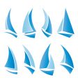 sailboat icons vector image