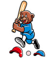 baseball bear mascot vector image