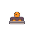 sleeping time icon symbol isolated on white vector image vector image