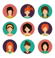 women avatar set vector image
