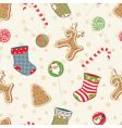 christmas seamless pattern vector image